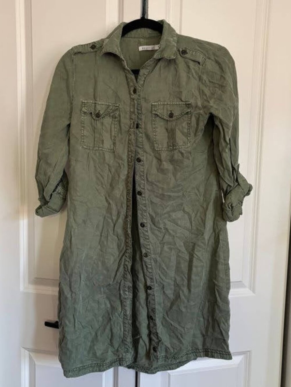 Kenneth Cole T-shirt dress green with pockets